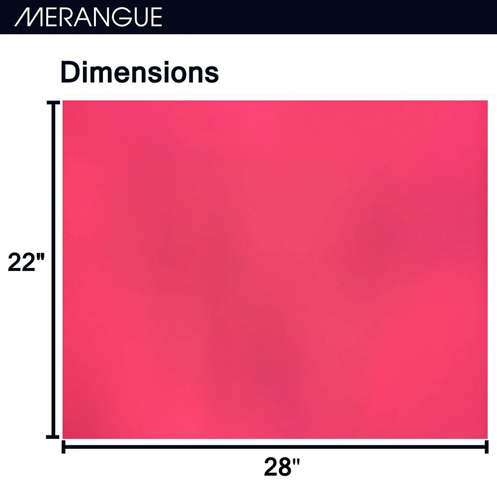 Merangue Bristol Poster Board, 22" x 28", Pink, 24 Pack