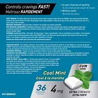 Thrive Nicotine Replacement Gum, 4mg Extra Strength, Cool Mint, 36 Count, Cool Mint, 36 count