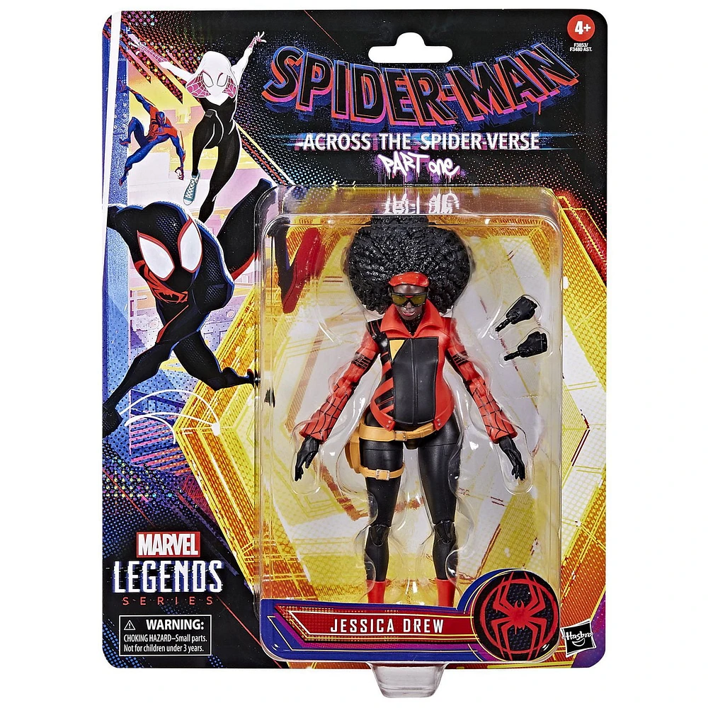 Marvel Legends Series Spider-Man: Across the Spider-Verse (Part One) Jessica Drew 6-inch Action Figure, 2 Accessories