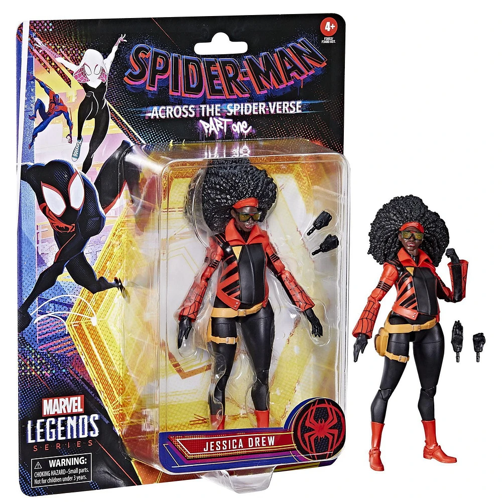 Marvel Legends Series Spider-Man: Across the Spider-Verse (Part One) Jessica Drew 6-inch Action Figure, 2 Accessories