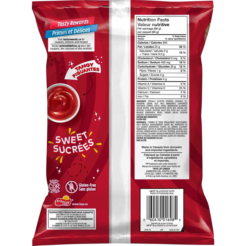 Lay’s Ketchup flavoured potato chips, 66g