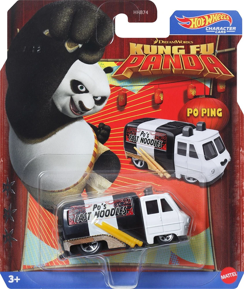 Hot Wheels Licensed Character Car Po Ping 1:64 Scale Vehicle For Kids Ages 3+ Years