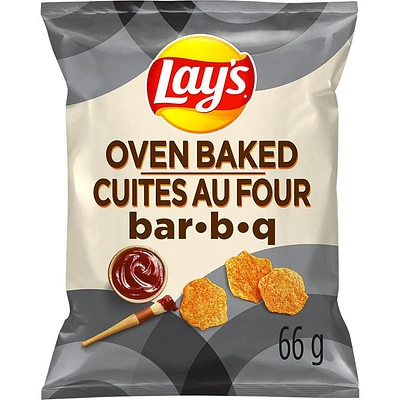 Lay's Oven Baked Bar-B-Q flavoured potato chips, 66g