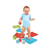 Soft Clemmy - Sensory Playmat - Safe Non-Toxic Rubber Pieces with Textured Surfaces - Stimulates Tactile Perception & Manual Skills - Fun Tower Building for Infants - Engaging Sensory Play - Ages 6 Months+, Touch, Crawl and Play