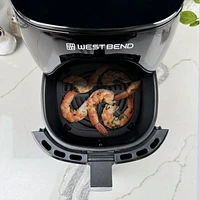 West Bend 3 QT Air Fryer with 8 One-Touch Presets, in Black, 3 QT Air Fryer with 8 One-Touch Presets