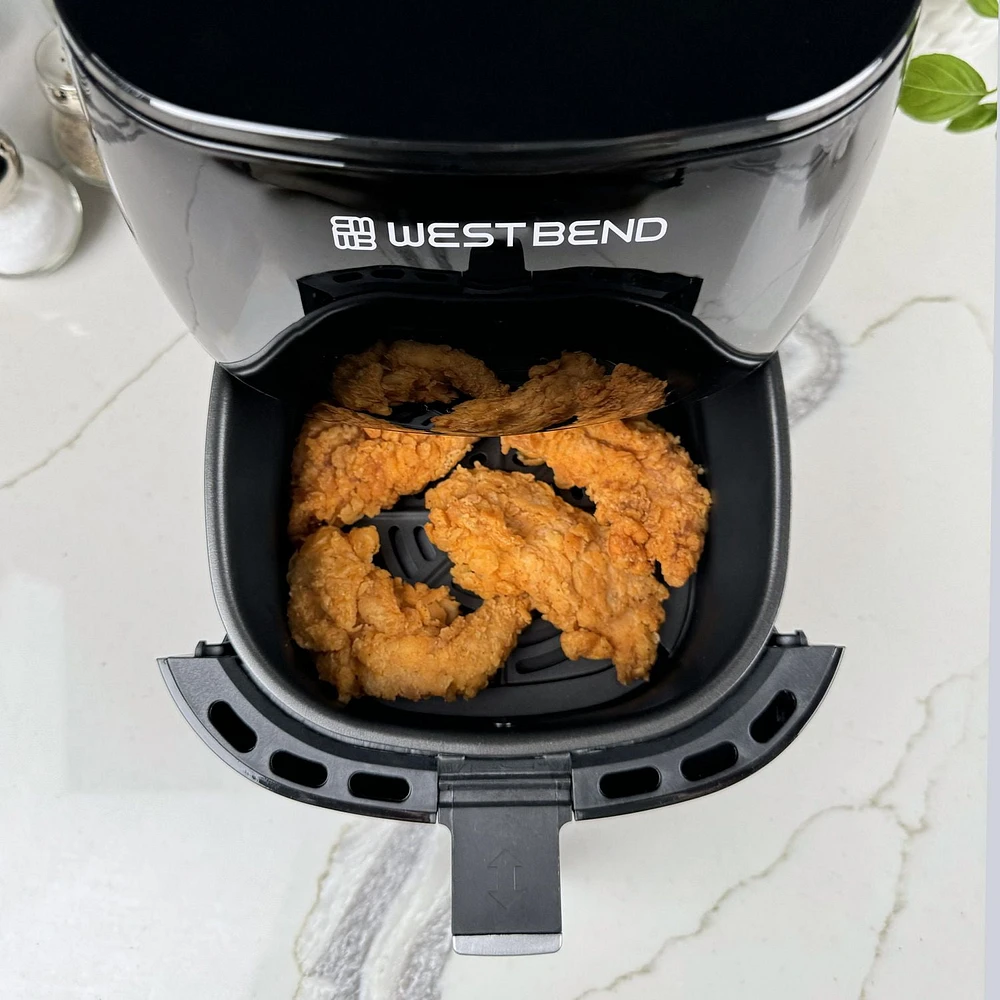 West Bend 3 QT Air Fryer with 8 One-Touch Presets, in Black, 3 QT Air Fryer with 8 One-Touch Presets