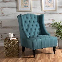 Noble House Adriana High-Back Fabric Club Chair