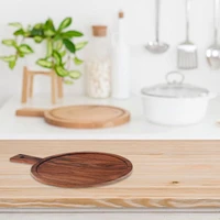 IH Casa Decor Acacia Wood Round Serving Tray With Handle