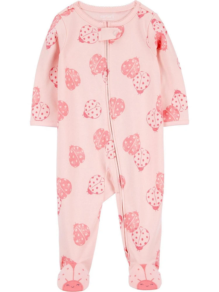 Carter's Child of Mine Baby Girls' Sleep N Play Pink Ladybug, Preemie