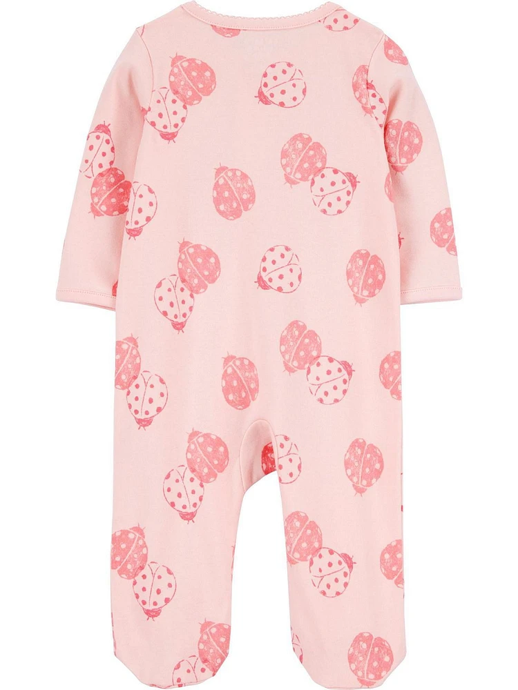 Carter's Child of Mine Baby Girls' Sleep N Play Pink Ladybug, Preemie