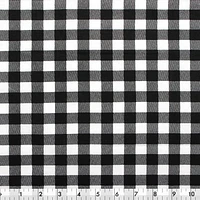 Fabric Creations White and Black Buffalo Plaid  Fat Quarter Pre-Cut Fabric - 18" x 21" / 45cm x 53cm, 18" x 21" / 45cm x 53cm