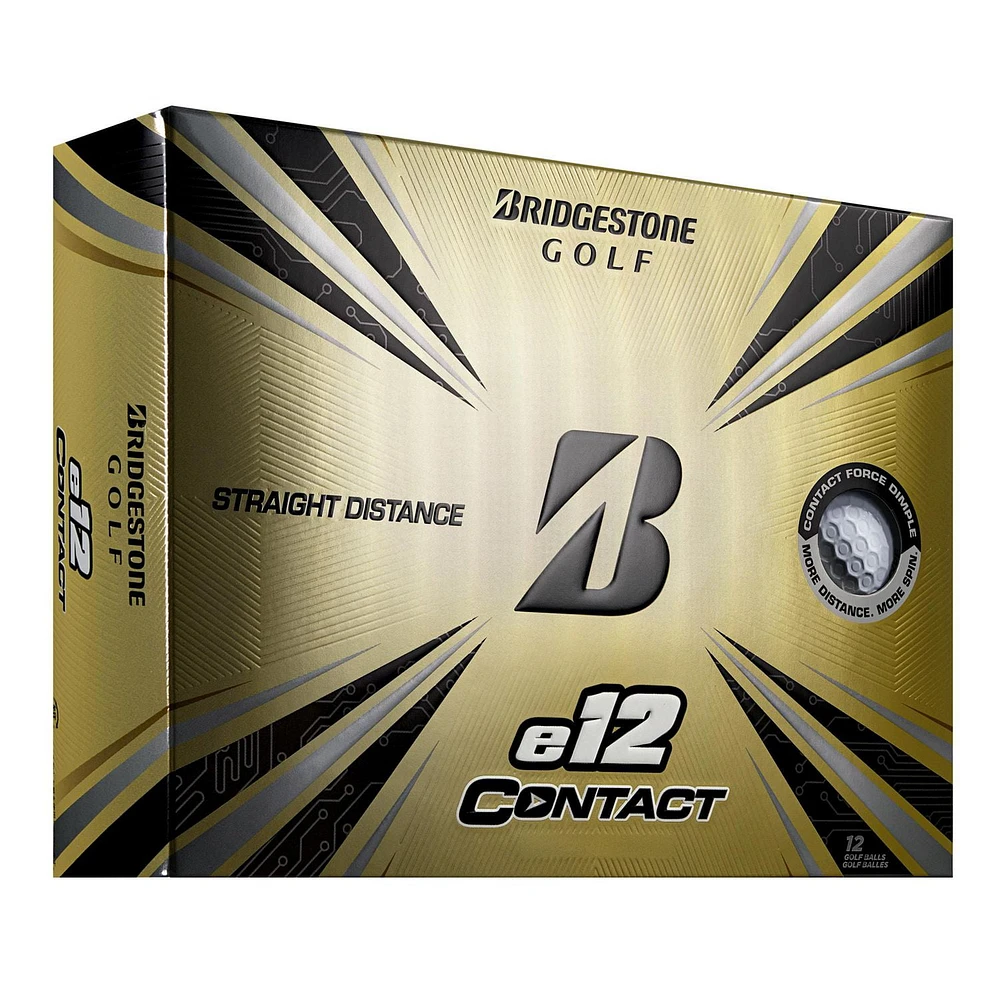 Bridgestone Golf E12 Contact White, Golf Ball