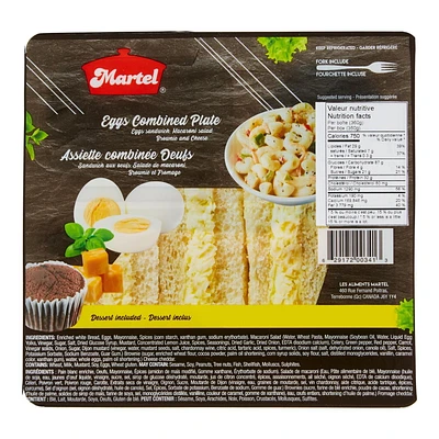 Assiette combinée aux œufs Martel