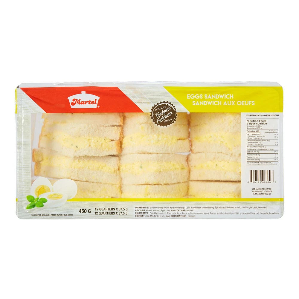 Martel Egg Salad Sandwich Tray, 480 g