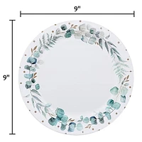 9" Greenery paper plate, Paper plate 9"