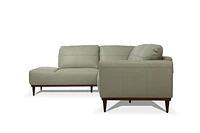 ACME Tampa Sectional Sofa in Airy Green Leather