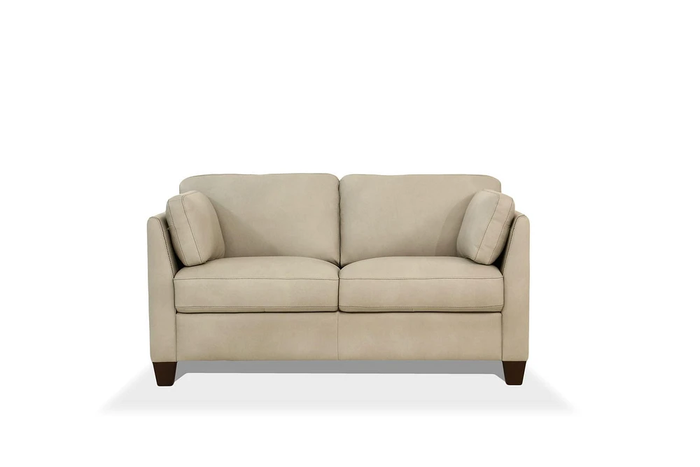 ACME Matias Loveseat in Dusty White Leather