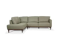 ACME Tampa Sectional Sofa in Airy Green Leather