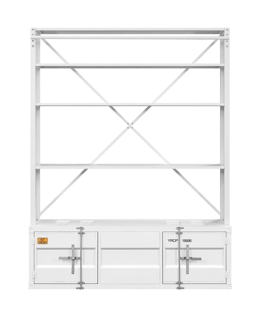 ACME Cargo Bookshelf & Ladder in White