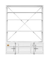 ACME Cargo Bookshelf & Ladder in White