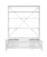 ACME Cargo Bookshelf & Ladder in White