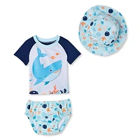 George Baby Boys' Diaper 3-Piece Swim Set