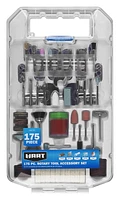 HART 175-Piece Rotary Tool Accessory Set with Protective Storage Case, Steel