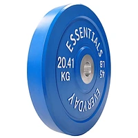 Everyday Essentials Color Coded Olympic Bumper Plate Weight Plate w Steel Hub, 45 lbs (Single Plate)