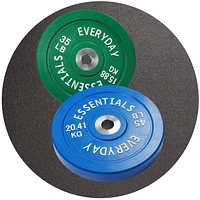 Everyday Essentials Color Coded Olympic Bumper Plate Weight Plate w Steel Hub, 45 lbs (Single Plate)