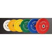 Everyday Essentials Color Coded Olympic Bumper Plate Weight Plate w Steel Hub, 45 lbs (Single Plate)