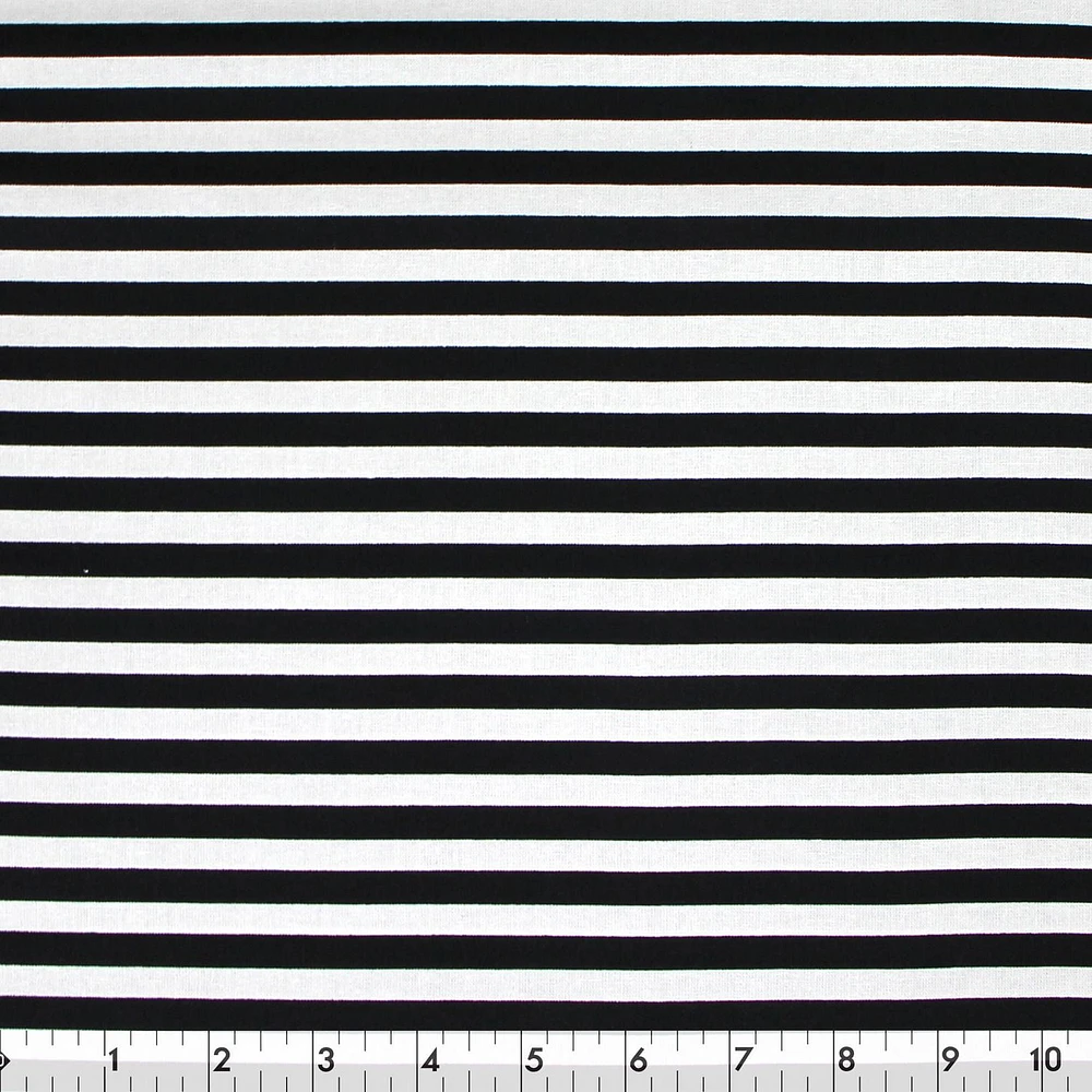 Fabric Creations Black and White Stripes Fat Quarter Pre-Cut Fabric - 18" x 21" / 45cm x 53cm, 18" x 21" / 45cm x 53cm