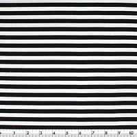 Fabric Creations Black and White Stripes Fat Quarter Pre-Cut Fabric - 18" x 21" / 45cm x 53cm, 18" x 21" / 45cm x 53cm