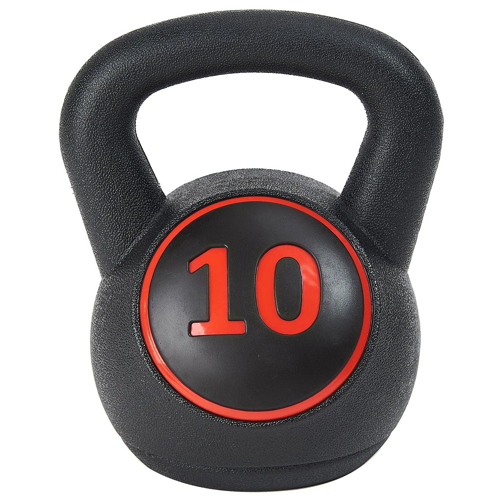 Everyday Essentials Wide Grip 3-Piece Kettlebell Set, includes 5 Lbs, 10 Lbs, 15 Lbs