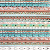 Fabric Creations Native Desert Stripes and Triangles Fat Quarter Pre-Cut Fabric - 18" x 21" / 45cm x 53cm, 18" x 21" / 45cm x 53cm