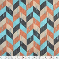 Fabric Creations Colourful Desert Checkered Chevrons with Arrows  Fat Quarter Pre-Cut Fabric - 18" x 21" / 45cm x 53cm, 18" x 21" / 45cm x 53cm