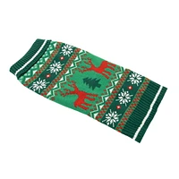 One Paw Holiday Pets' Fair Isle Christmas Dog Sweater, Green, Sizes XS-XL