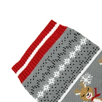 One Paw Holiday Pets' Fair Isle Christmas Dog Sweater, Sizes XS-XL, Warm and Soft, Grey