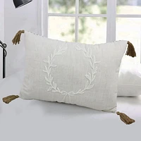 FRAÎCHE Holiday Wreath Cushion, 20x13-in, 20 in. x 13 in.