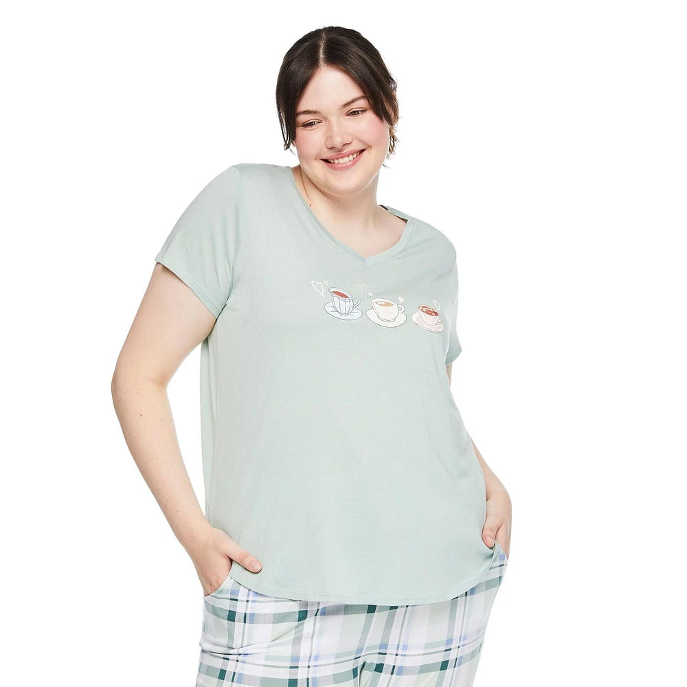 George Women's Plus V-Neckline Tee, Sizes 1X-3X
