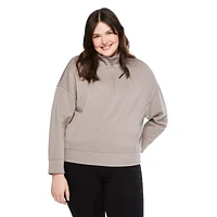 Chandail avec demi-fermeture éclair George Plus pour femmes Tailles 1X-4X
