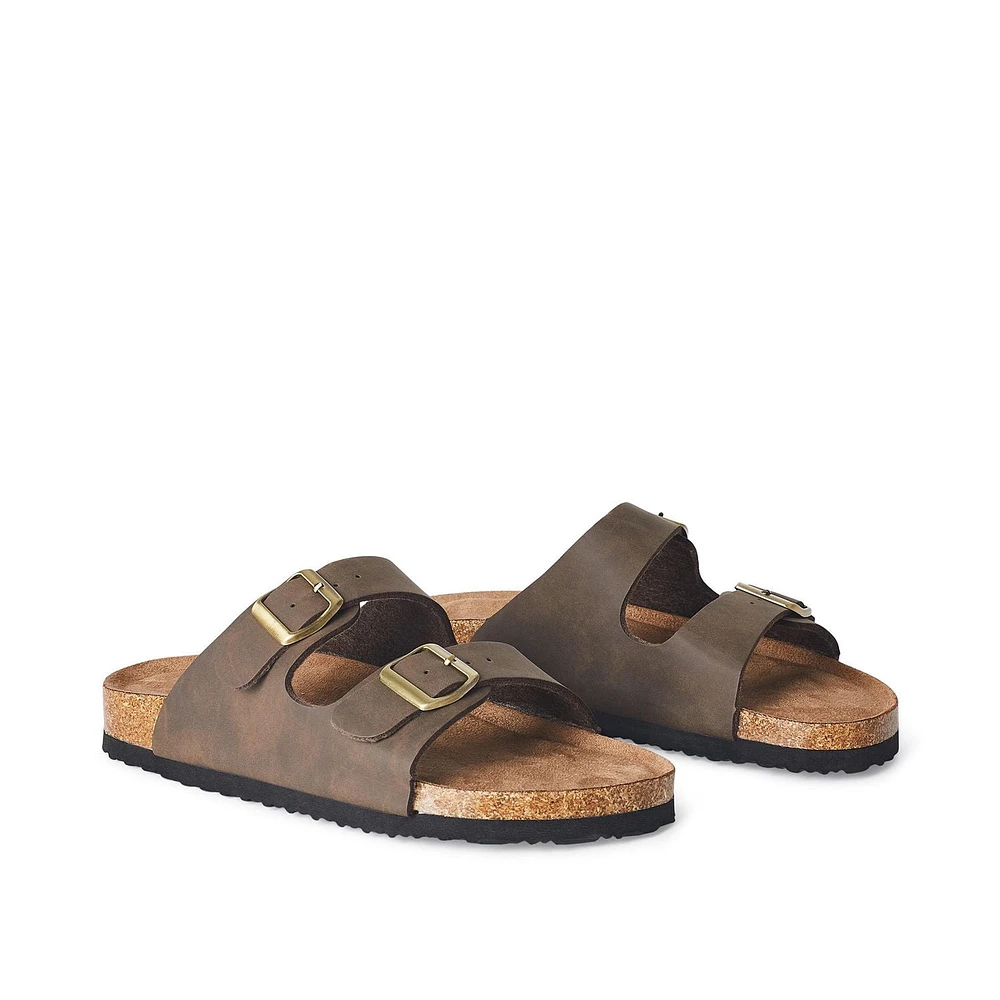 Time and Tru Women's Double Buckled Sandals