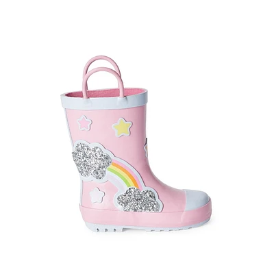 George Toddler Girls' Rubber Rain Boots, Sizes 5-12