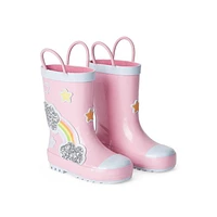 George Toddler Girls' Rubber Rain Boots, Sizes 5-12