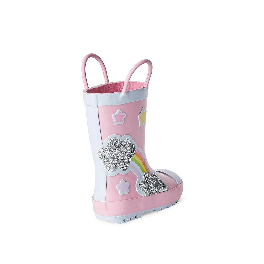 George Toddler Girls' Rubber Rain Boots, Sizes 5-12