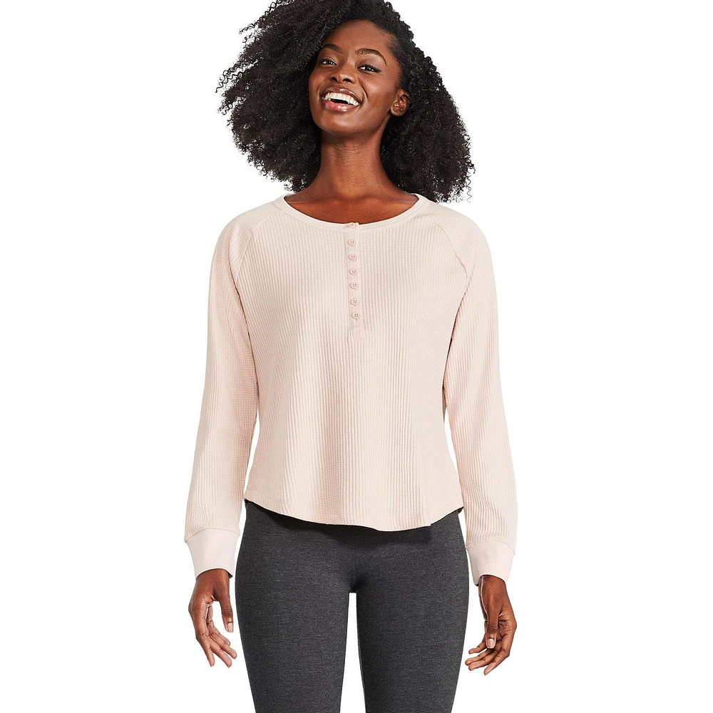 George Women's Waffle Henley