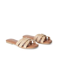 Sandales à brides en raphia Time and Tru pour femmes Pointures 6-10