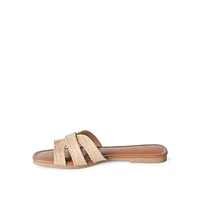 Sandales à brides en raphia Time and Tru pour femmes Pointures 6-10