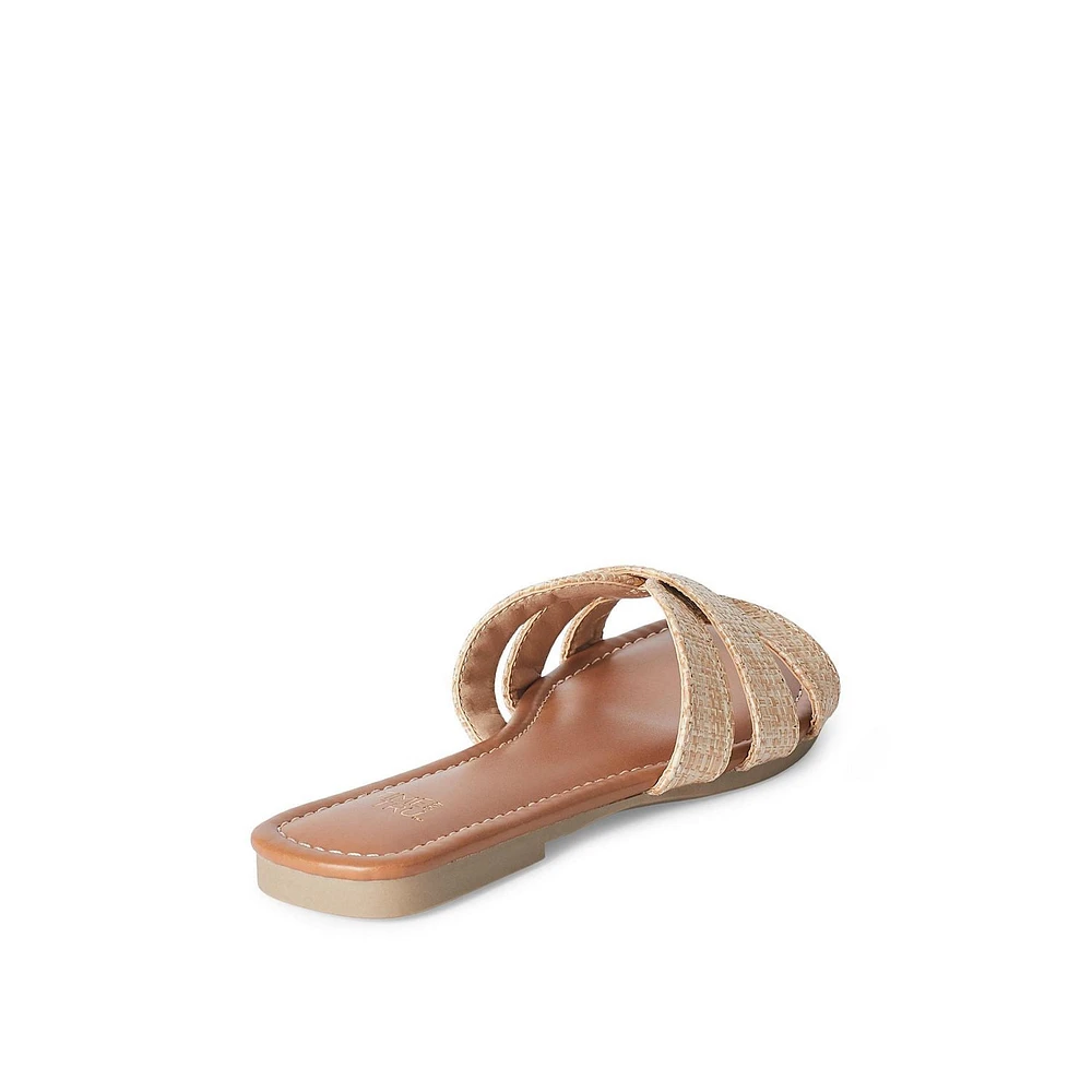 Sandales à brides en raphia Time and Tru pour femmes Pointures 6-10