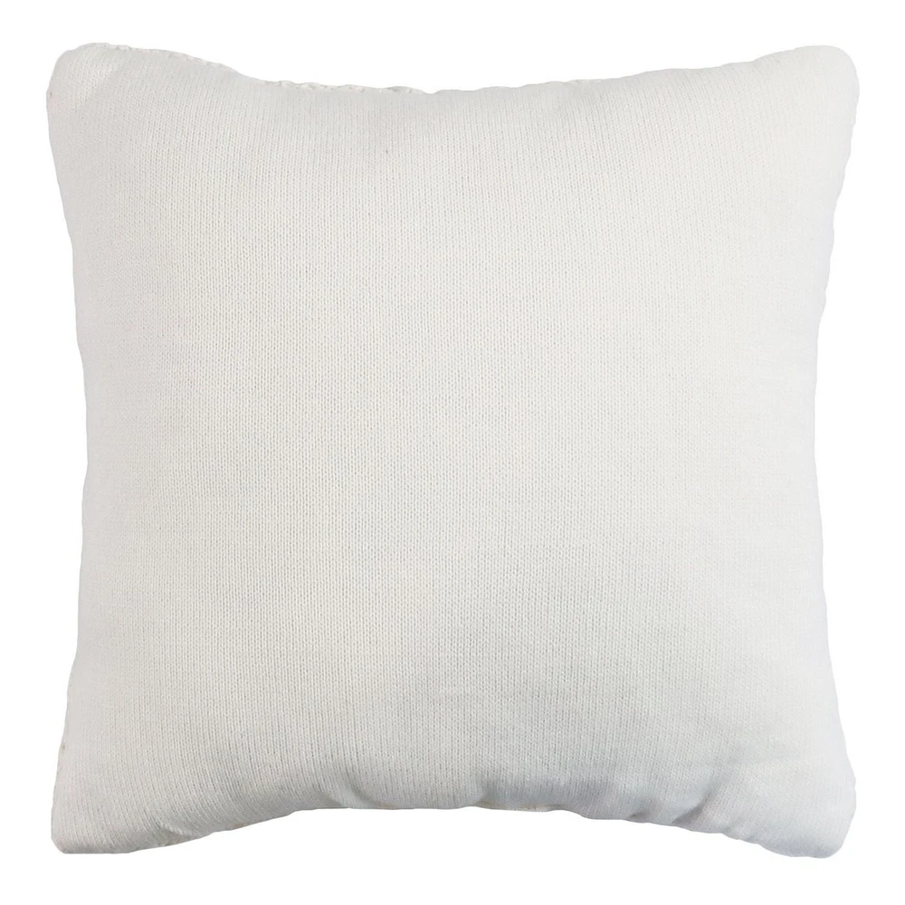 FRAÎCHE Holiday Cable Knit Cushion, 18x18-in, 18 in. x 18 in.