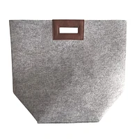 Canadiana Felt and PU Leather Storage Tote